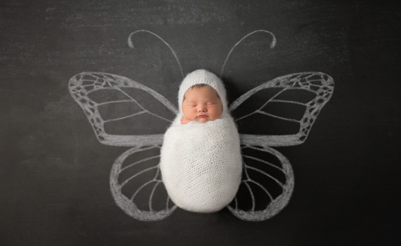 Newborn Photographer Tulsa Chalkboard Butterfly