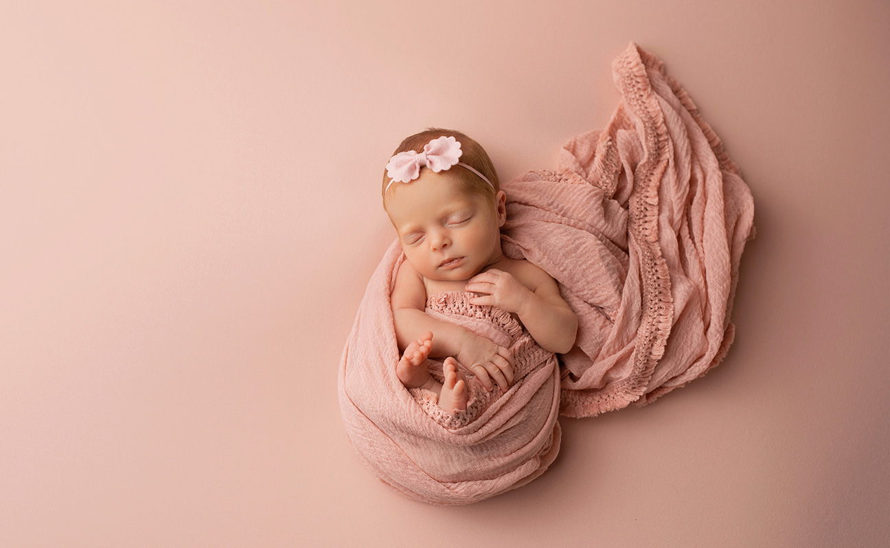 Tulsa Newborn Photographer Girl Pink