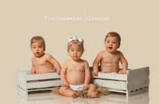 The Dixon Triplets are One! – Tulsa One Year Triplet Portraits